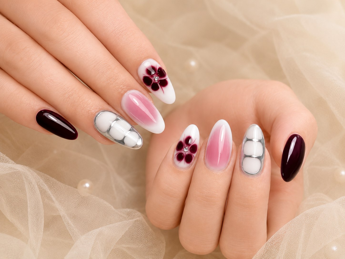 Flower Art Nageldesign bei G.N.S in Frankfurt Ostend